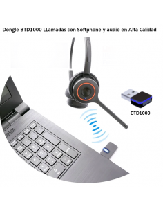 DW800M-USB, Auriculares USB inalámbrico Compatible con los Softphones